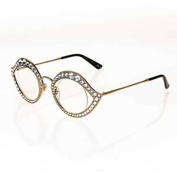 Gucci GG4287 Cat-Eye Gold Crystal-Embellished Glasses - Picture 6 of 6